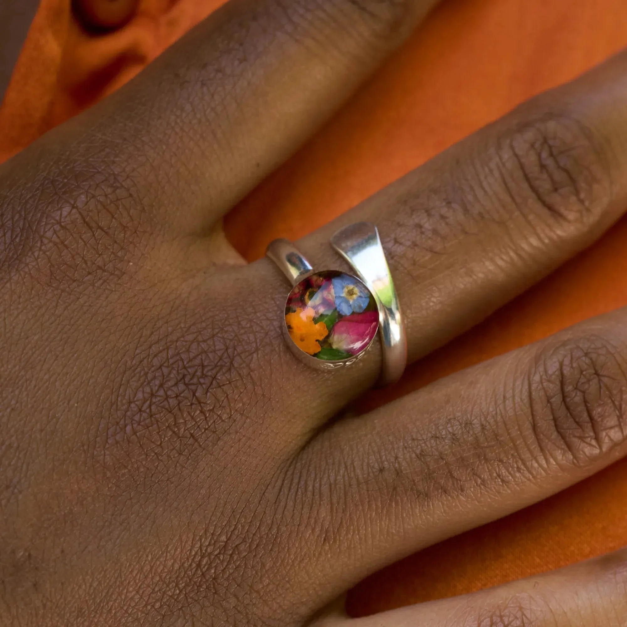 Boho Ring, Anello Daisy, Anello D'argento, Anello D'impilamento D'argento, Anelli Di Fiori, Anelli Midi, Anello D'impilamento, Argento Sterling, Stile Boho, Festival - Italia - Foto 3