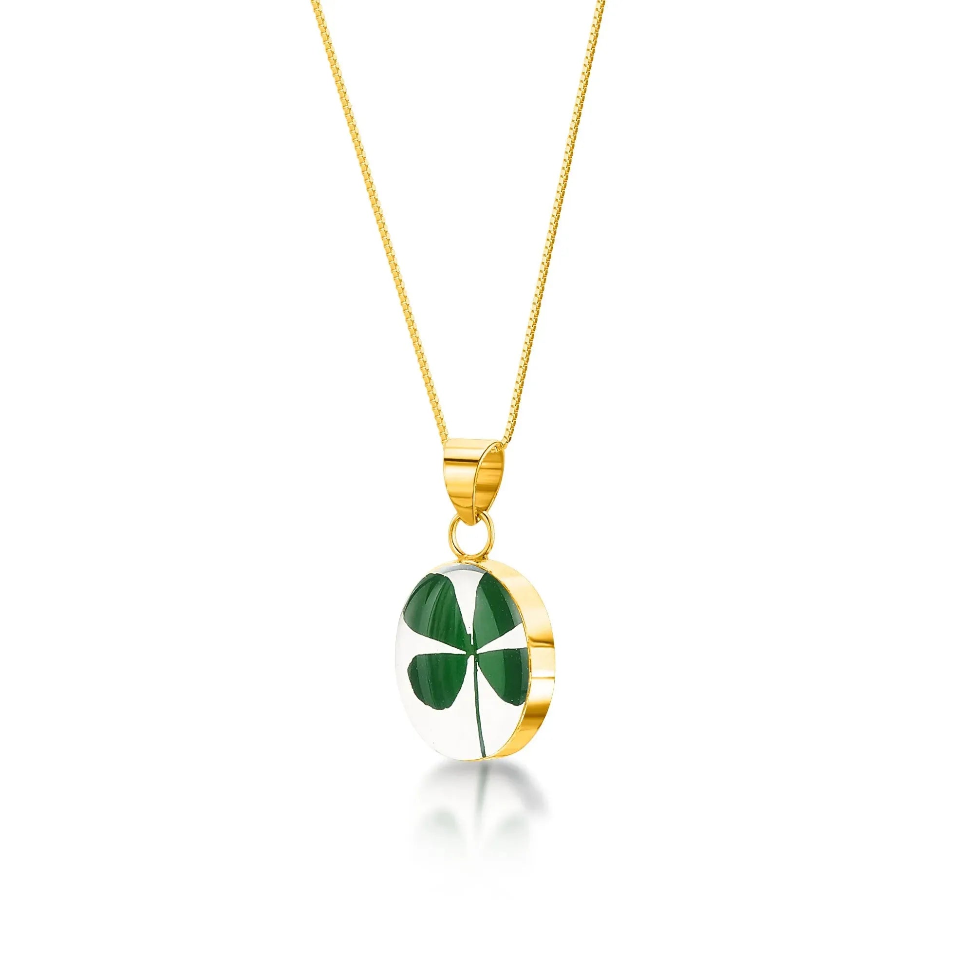 Sterling Silver Four-Leaf Clover Pendant | Good Luck Gift | Shrieking Violet®