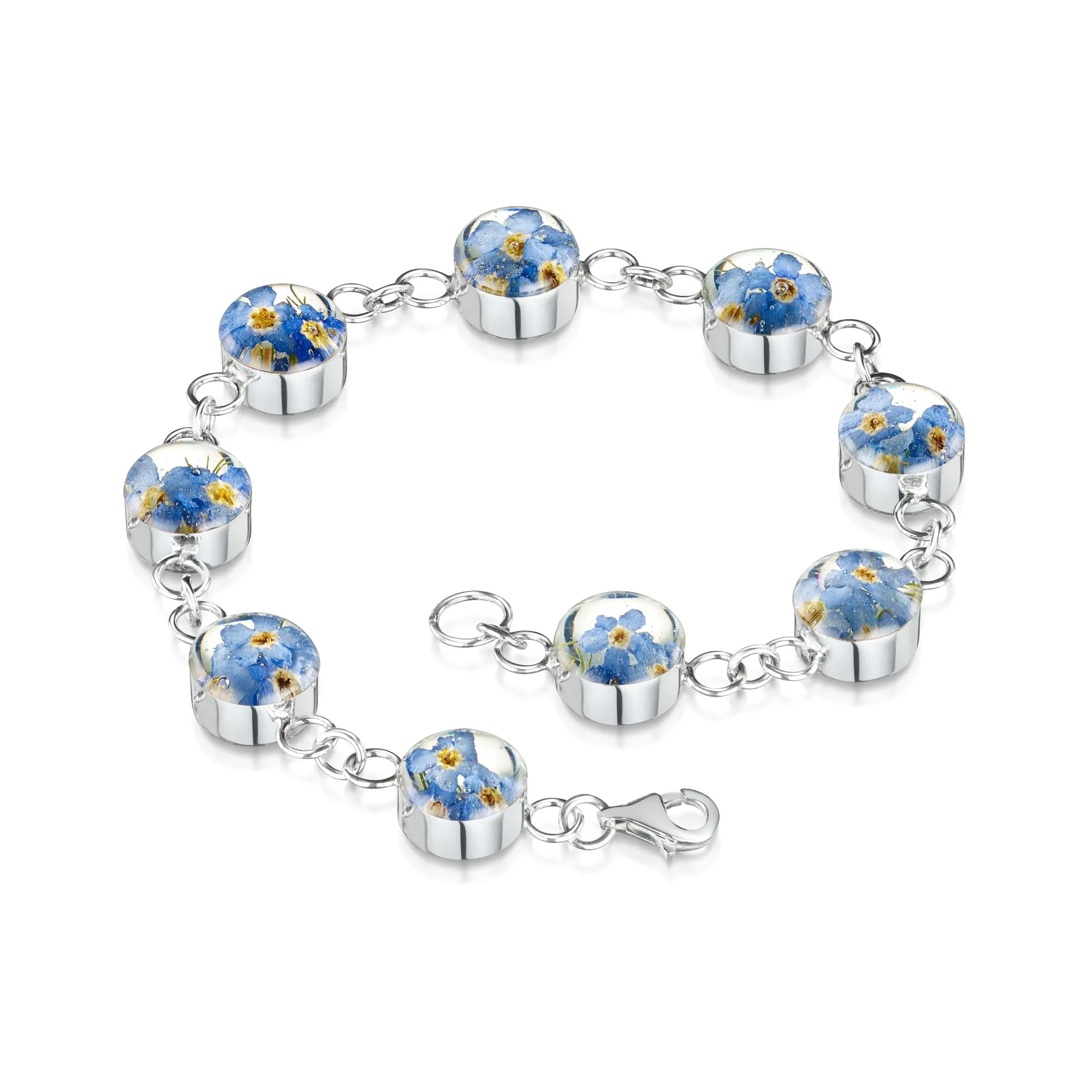 Bracciale Fiore In Argento Sterling 925 – Girasole, Margherita, Loto, Cardo – Regalo Per Donne
