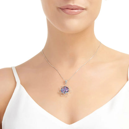 Purple Haze Lotus Bloem Hanger in Zilver | Krijsende Violet®