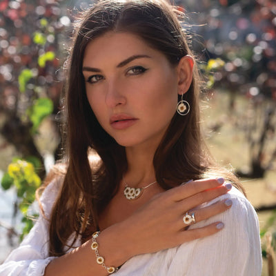 بروش فضي | ديزي | نصف القمر