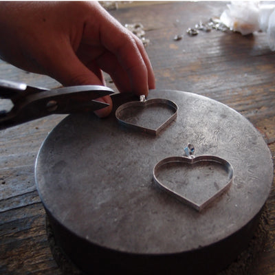 Teardrop Real Flower Earrings in Sterling Silver – Handmade by Shrieking Violet®