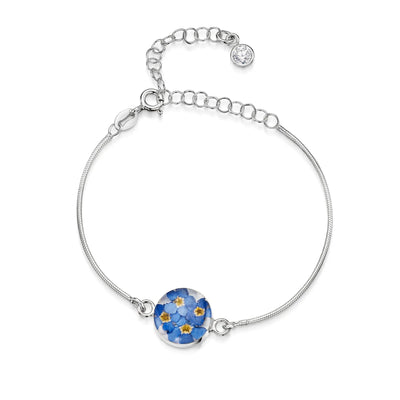 Personalized Sterling Silver Birthstone Flower Bracelets | Shrieking Violet®