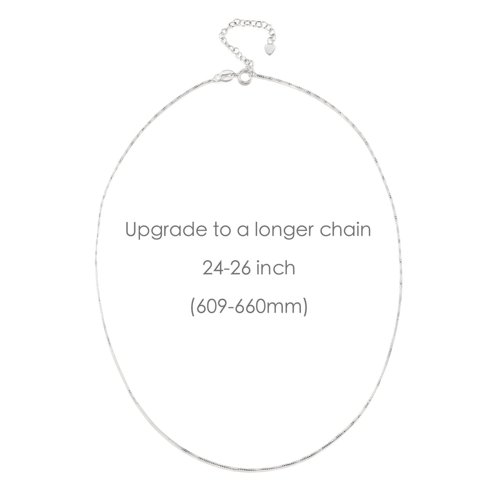 Add a longer chain - 24-26 inch (609-660mm)