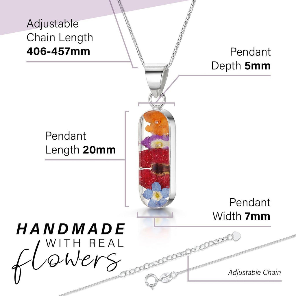 Flower necklace by Shrieking Violet® Leela oval flower pendant.