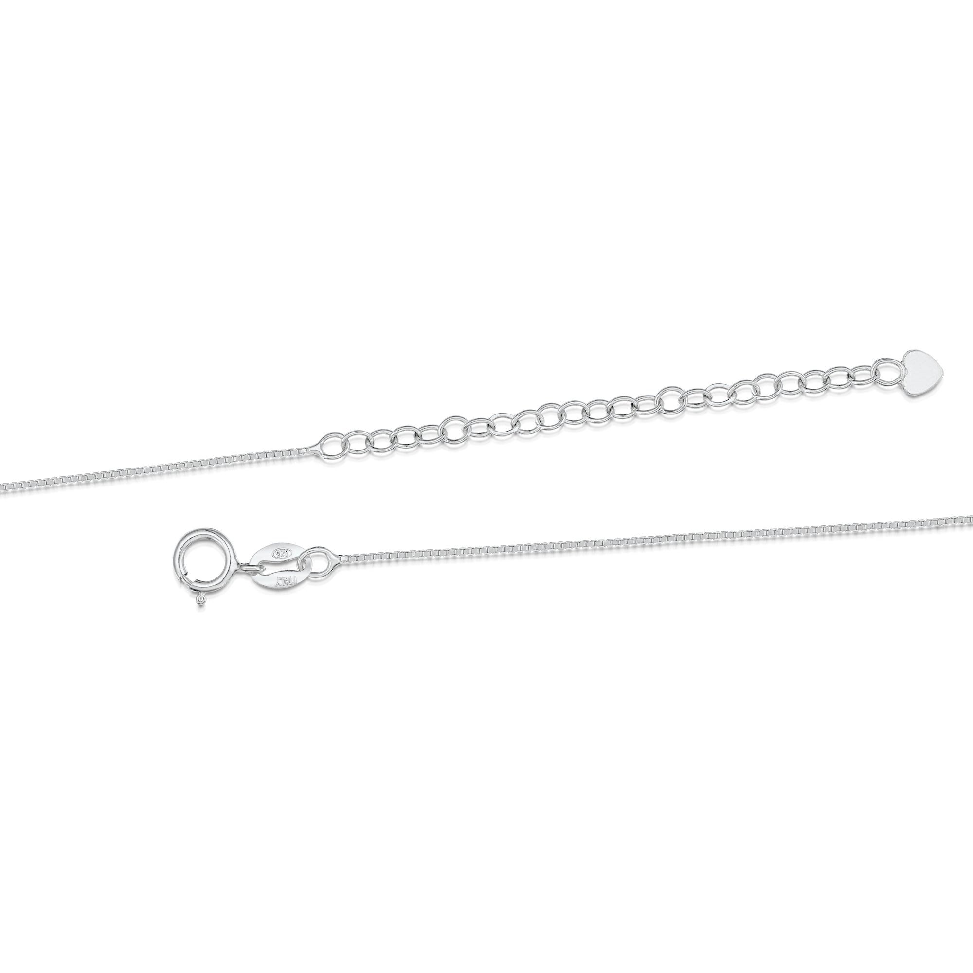 Small Round Pendant with Real Euphorbia Flowers – Silver