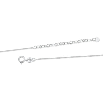 Small Round Pendant with Real Euphorbia Flowers – Silver