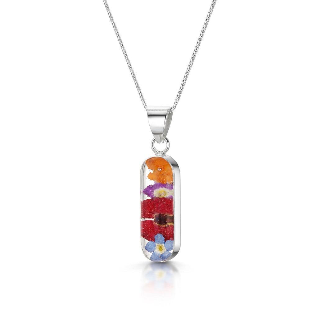 Flower necklace by Shrieking Violet® Leela oval flower pendant.