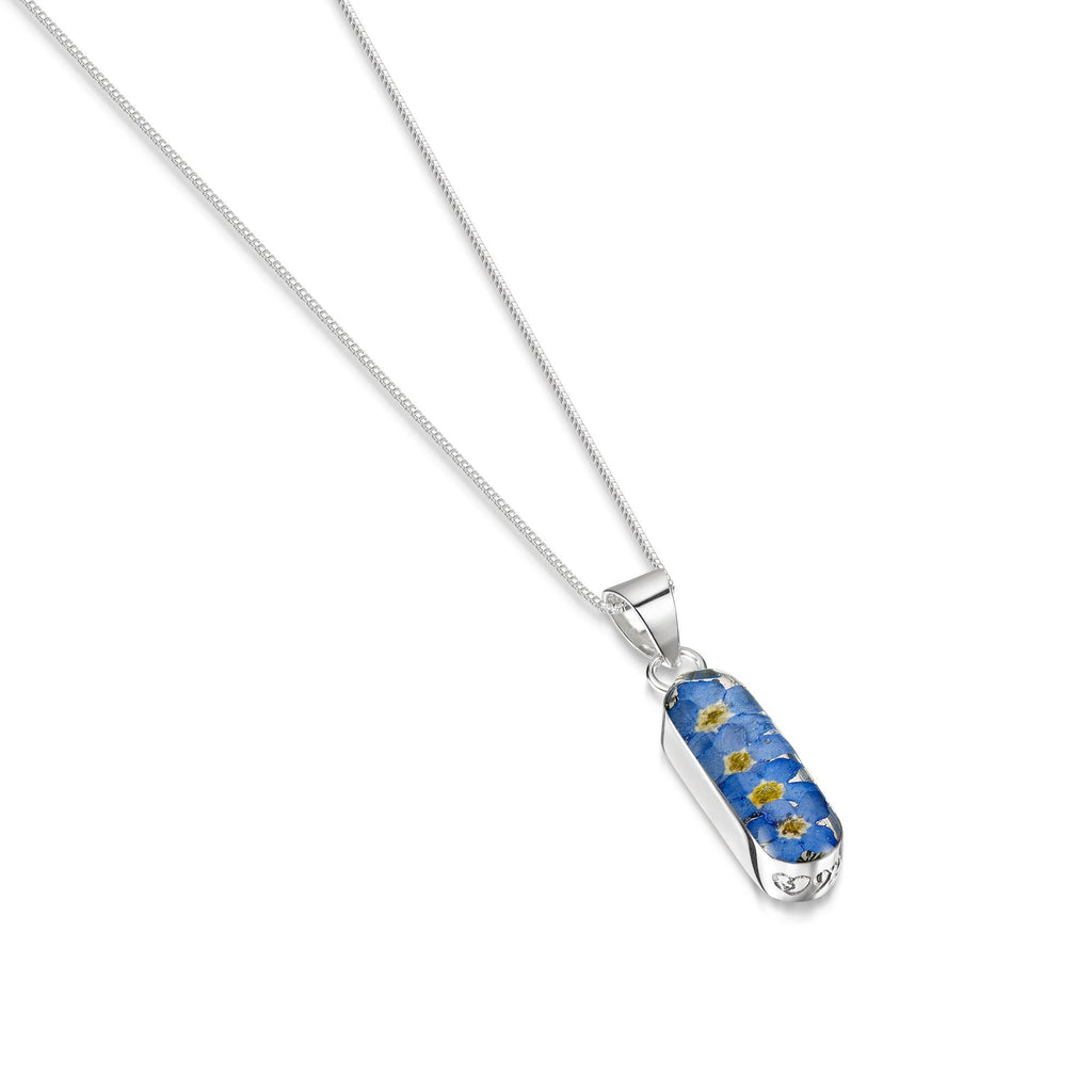 Forget me not necklace 'Leela' vertical bar pendant