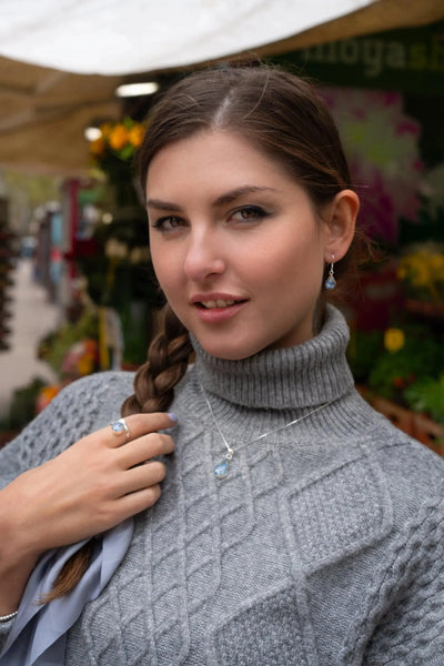 Forget-me-not ring by Shrieking Violet® Sterling silver adjustable size ring with forget me not flowers. Ideal gift for mothers day, mums birthday