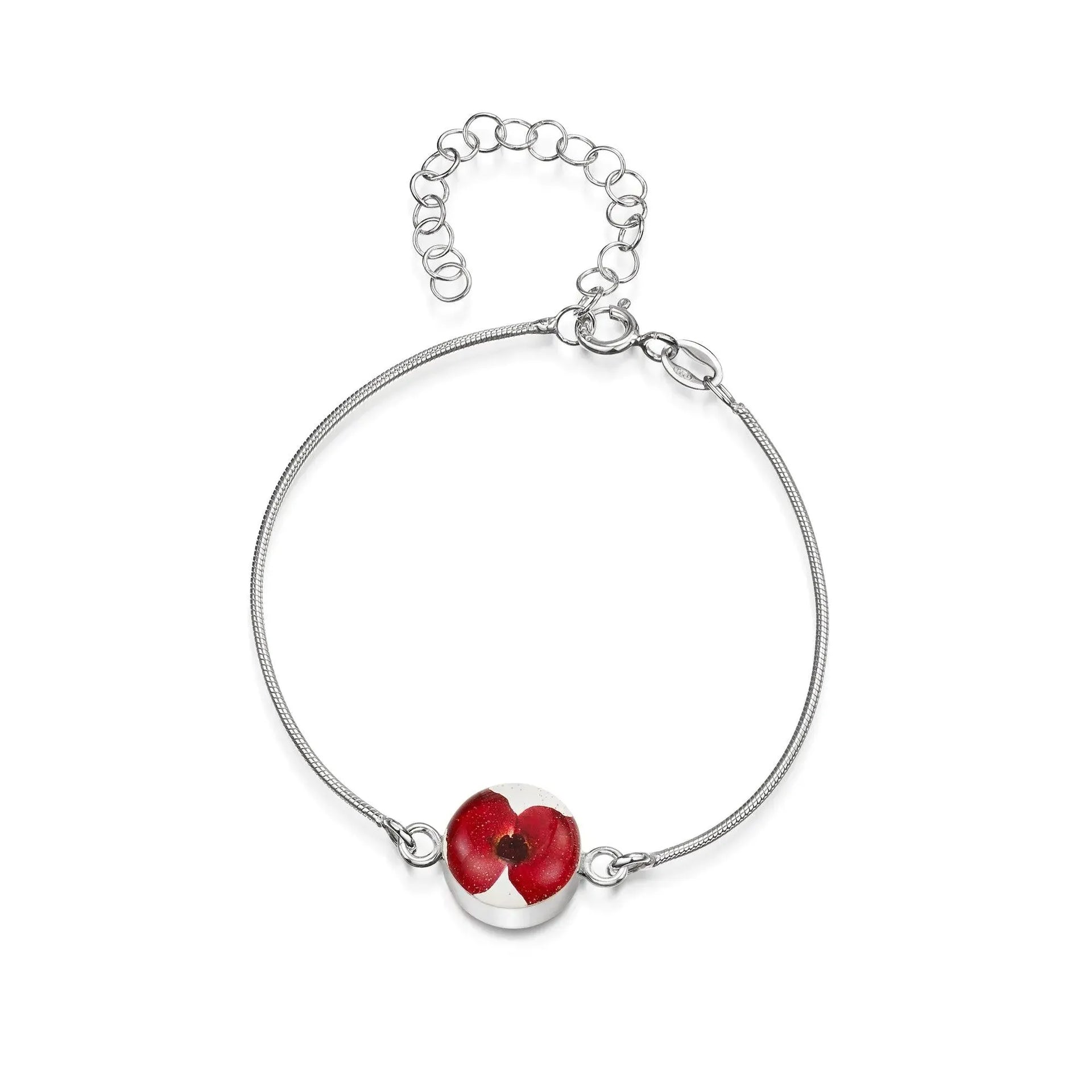 Gioielli floreali di Shrieking Violet Bracciale a catena in argento Gioielli floreali di Shrieking Violet Bracciale a catena in argento
