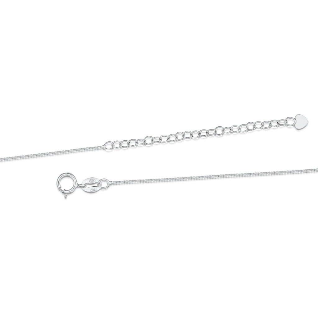Poppy necklace by Shrieking Violet® Sterling silver teardrop pendant with a mini poppy (Euphorbia Milii) & silver oval hoop.