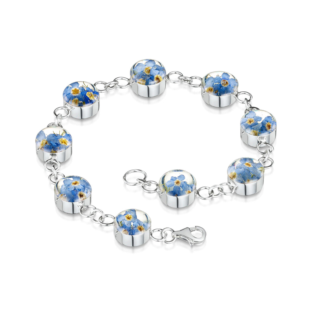 Silver Bracelet - Forget-me-not - Round